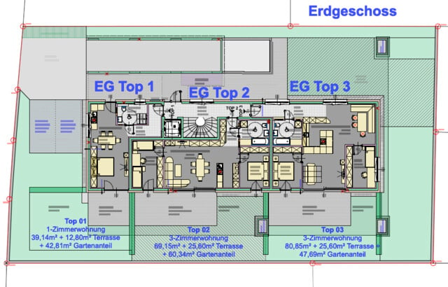 Top 7 Neubauwohnung mit Tiefgarage, Balkon und Dachterrasse