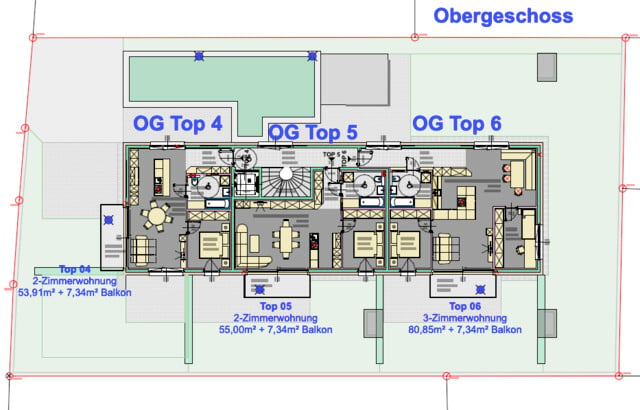 Top 7 Neubauwohnung mit Tiefgarage, Balkon und Dachterrasse