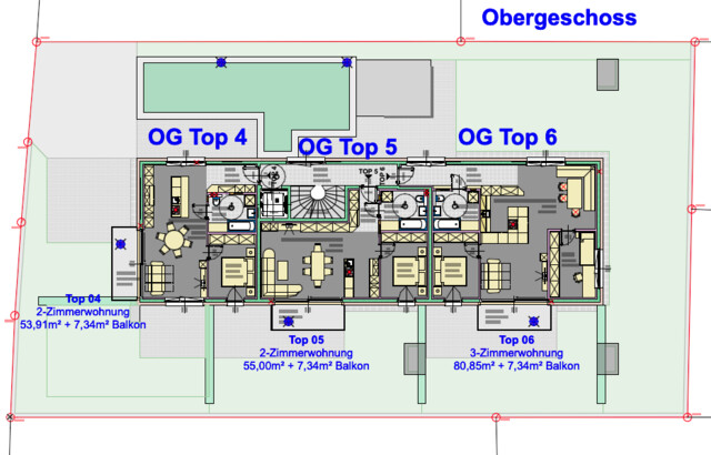 Top 8 Neubauwohnung mit Tiefgarage, Balkon und Dachterrasse