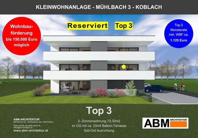 3-Zimmerwohnung mit großzügigem Balkon (Top 3)