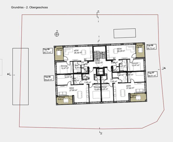 NEUBAU - 2 Zimmer Terrassenwohnung im Zentrum von Andelsbuch/Bregenzerwald