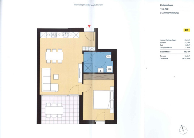 Moderne 2-Zimmer Neubau-Gartenwohnung mit Terrasse und Privatgarten