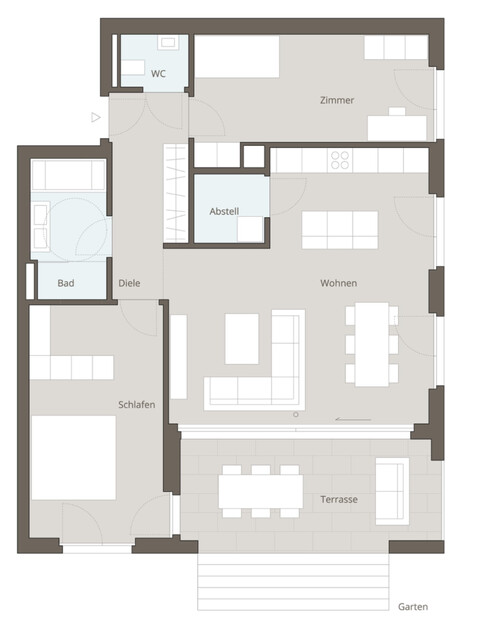 moderne Gartenwohnung mit Urlaubsflair in Hard