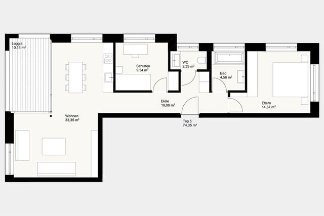 Hochwertige 3-Zi-Terrassenwohnung - Dornbirn Zentrum