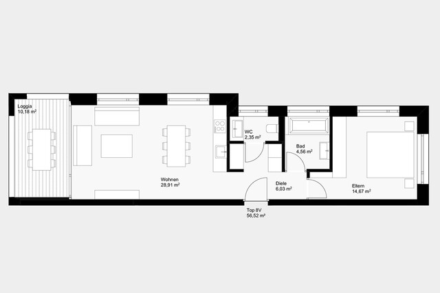 Hochwertige 2-Zi-Wohnung 2.OG - Dornbirn Zentrum