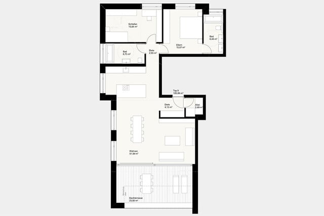 Außergewöhnliche 3-Zi-Dachgeschosswohnung - Dornbirn Zentrum