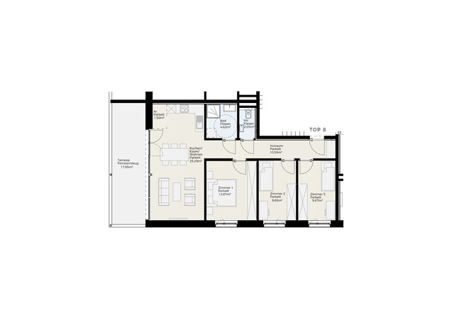 Bezugsfertig!  |  Top 08 Haus A  |  4-Zimmer-Eck-Terrassen-Wohnung in Feldkirch-Altenstadt "Rebbündten 27 + 27a" zu verkaufen!