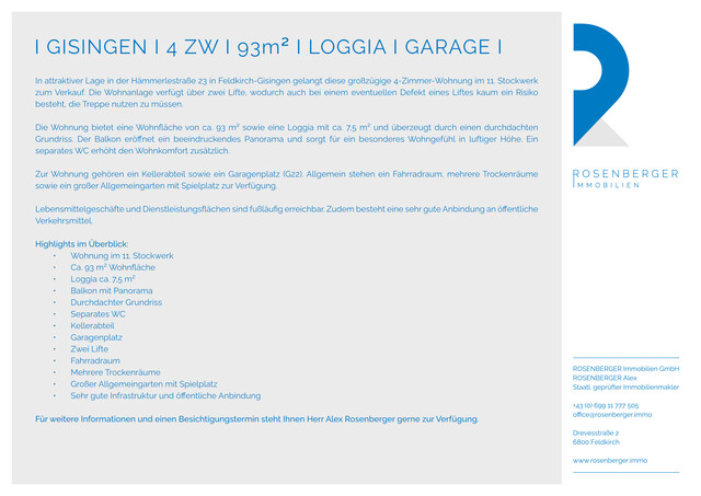 4-ZIMMER-WOHNUNG IN GISINGEN – 93 M² MIT LOGGIA UND EIGENER GARAGE