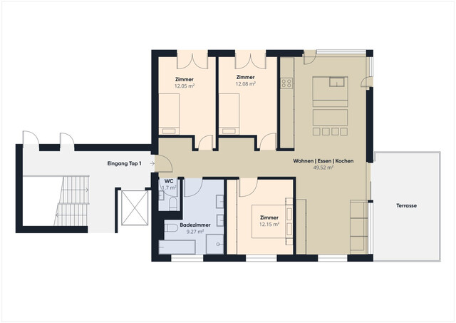Langen bei Bregenz | Helle Neubauwohnung mit Terrasse und Garten