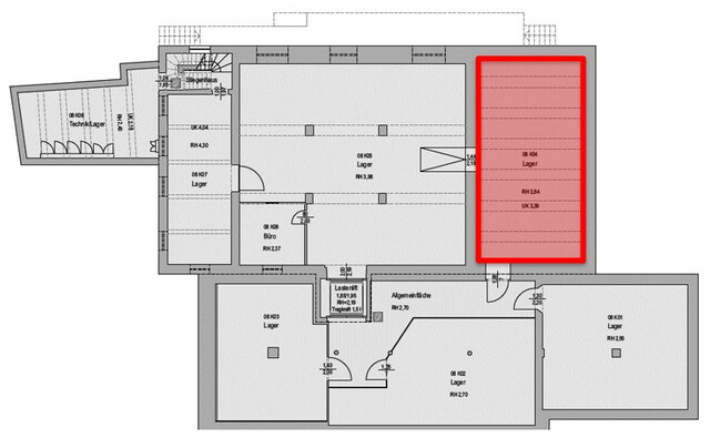 Wolfurt – Lagerfläche im KG mit ca. 83 m²      