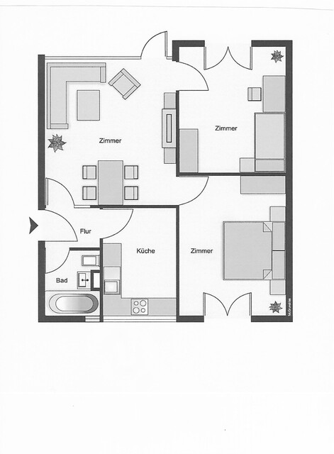 Schöne, helle 3 Zimmerwohnung sehr zentral in Feldkirch provisionsfrei zu verkaufen!