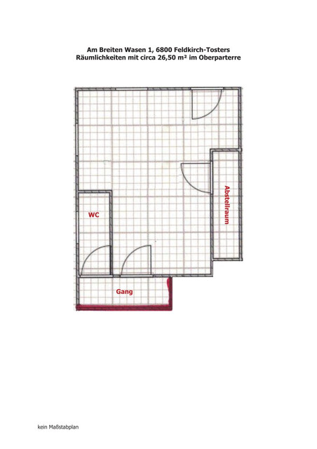 Ideal für Ihr kleines Business: Kompakte Geschäftsfläche mit 26,50 m² in Feldkirch-Tosters zu vermieten!