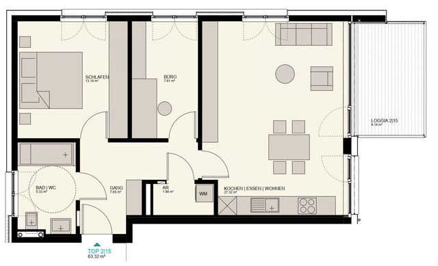 Moderne 3-Zimmer-Terrassenwohnung in Bregenz