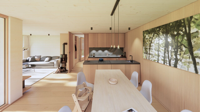 Langen bei Bregenz -  Vollholz Doppelhaus - 140 m² - Baubeginn im März 2026