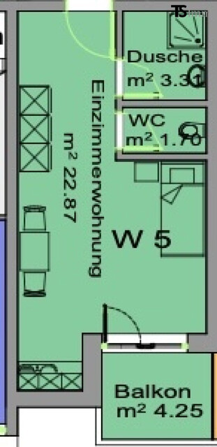 Bregenz: Langen bei Bregenz: charmante 1-Zimmer-Wohnung ca. 28 m2, Balkon ca. 4,60 m2 - TOP 5