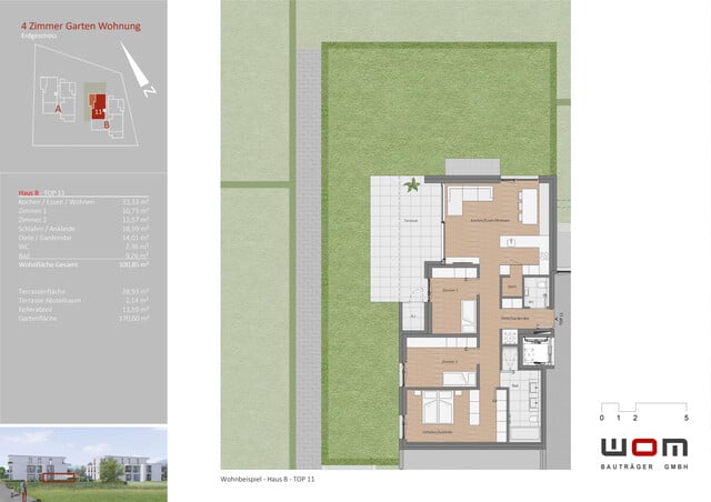 Wohnpark Gisingen - TOP 11 - 4 Zimmer Wohnung