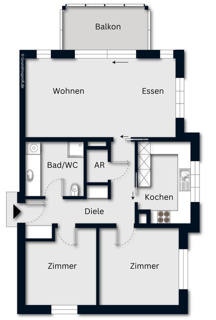 Wohnen mit Wohlfühlfaktor – helle 3,5-Zimmerwohnung in ruhiger Lage