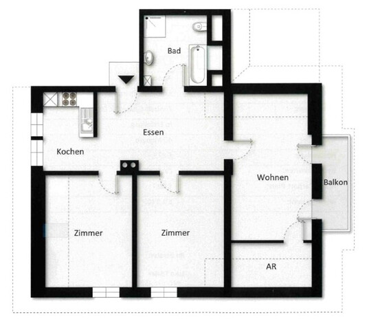 Koblach - Sanierte 4-Zimmer Dachgeschoß-Wohnung, Provisionsfrei