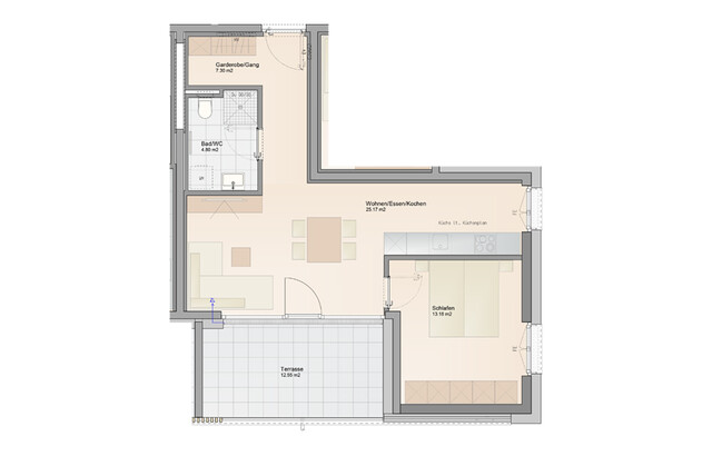 2-Zimmer Dachgeschosswohnung mit Südausrichtung (Top A11)