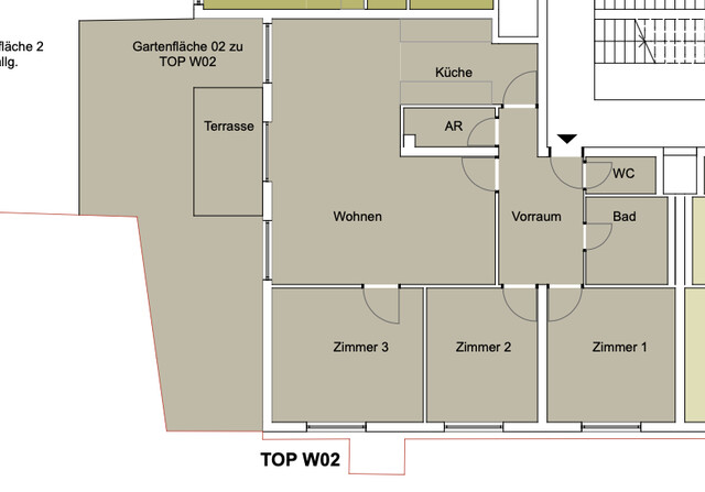 4 Zimmer Gartenwohnung in der Achsiedlung zu verkaufen (vermietet bis 30.09.2031)