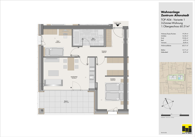 3-Zimmer-Terrassenwohnung