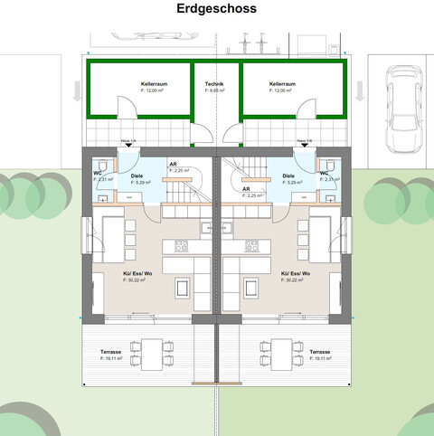 Doppelhaus in Planung