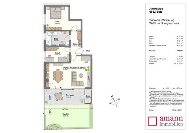 Attraktive 3-Zi-Gartenwohnung in Sulz in ruhiger Lage