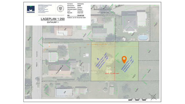GRUNDSTÜCK B (478 m²) HOHENEMS-ERLACH