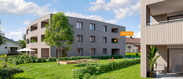 3-Zi-Terrassenwohnung TOP 22 in Muntlix, Hauptstraße 31+33