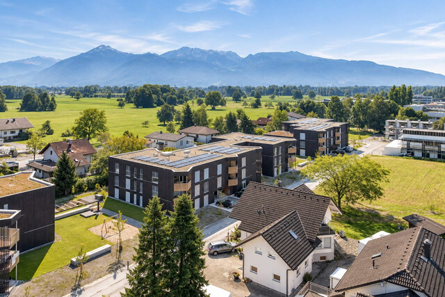 Architektonisch, naturnah & mit besonderen Extras 2-Zimmer-Topgeschosswohnung in Lustenau