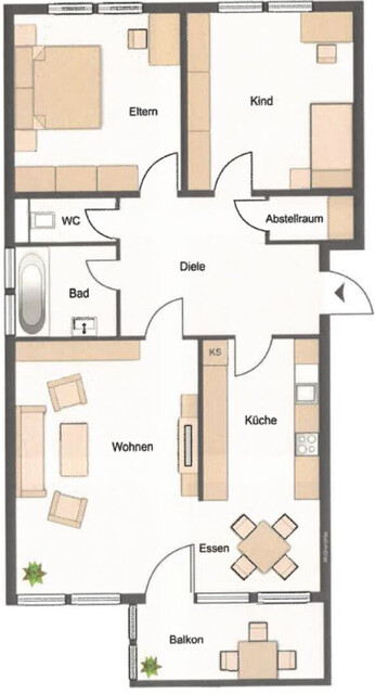 Lochau: 3-Zimmer-Wohnung mit Balkon und Seesicht