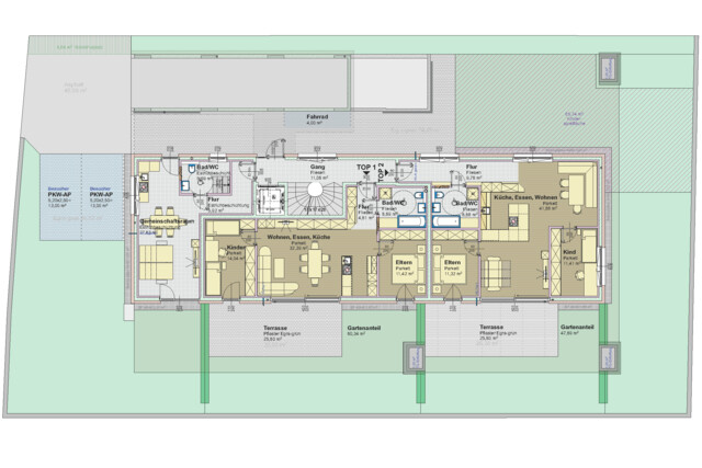 Top 3 Neubauwohnung mit Tiefgarage, Balkon, Dachterrasse und Gemeinschaftsraum