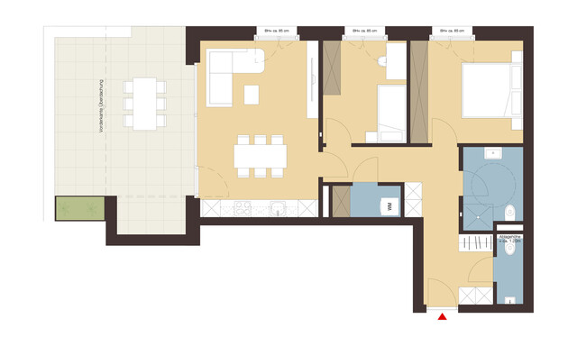 3-Zimmer Terrassenwohnung | B03