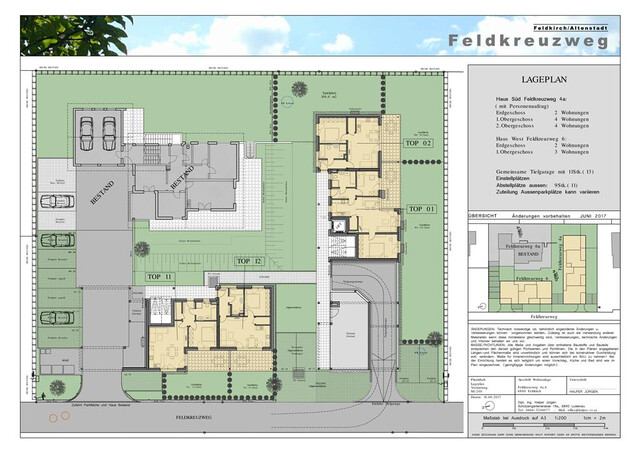SÜD-WEST -3-Zimmer-Wohnung im 2.Obergeschoss  inkl. 1 x TG-Platz- ca.9 Jahre alt - Feldkirch/Altenstadt, ausreichend Bewohner-und Besucherstellplätze im Freien