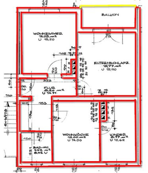 Praktisch eingeteilte 3-Zimmer-Wohnung mit Balkon in zentraler Lage von Bludenz