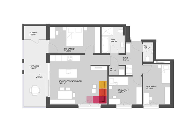 Wohnen mit Weitblick – tolle 4-Zi-Wohnung mit Terrasse