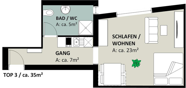 Möbliertes City-Apartment in zentraler Lage von Feldkirch