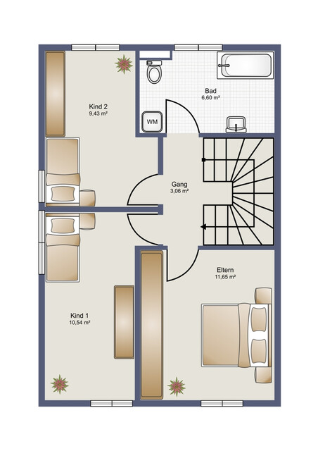Familienglück in modernem Zuhause