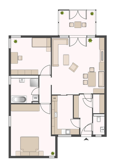 Helle 3-Zimmer-Wohnung mit Wintergarten in ruhiger Lage in Satteins