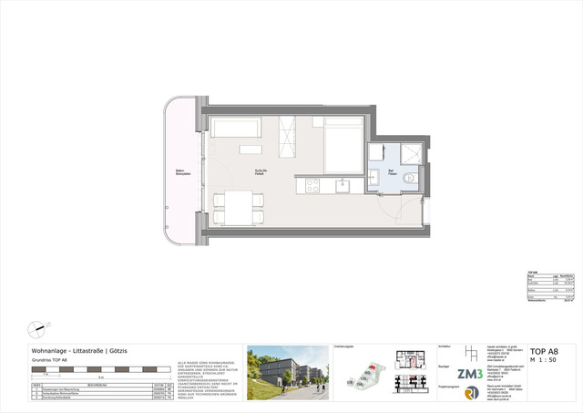 1-Zimmer-Dachgeschosswohnung in Götzis - Top A8