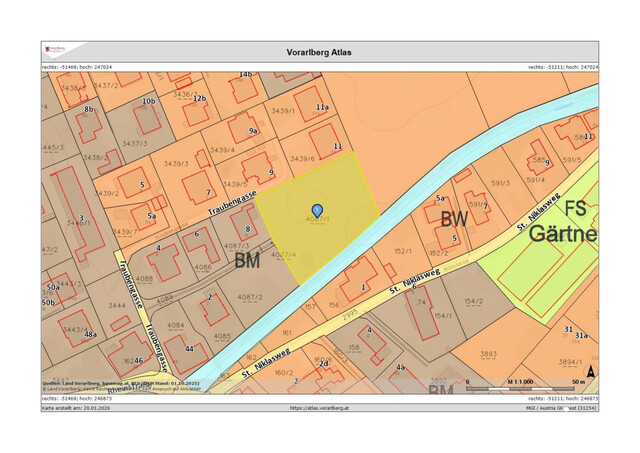 Attraktives Grundstück in ruhiger Lage in Altach
