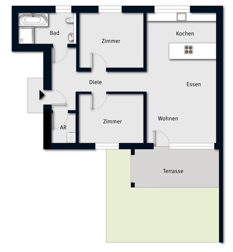 3-Zimmer-Gartenwohnung in Dornbirn Haselstauden