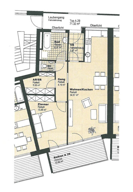 71 m² möbliert mit Bergblick und Tiefgarage