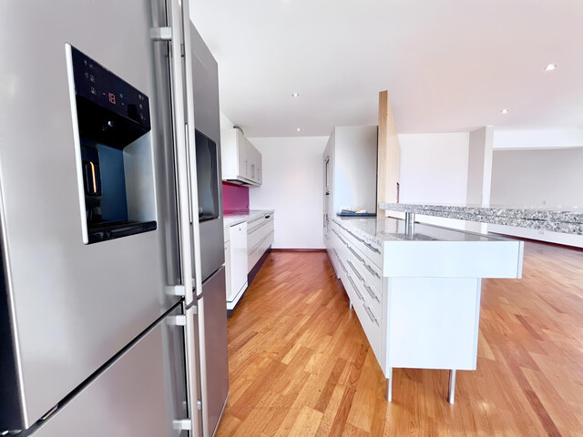 Architekten Maisonette Wohnung mit 180° Aussicht über das Rheintal