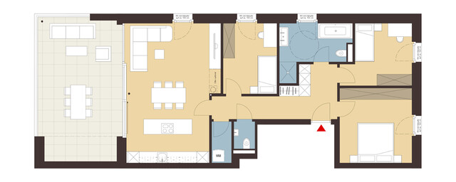 4-Zimmerwohnung mit Dachterrasse | C06