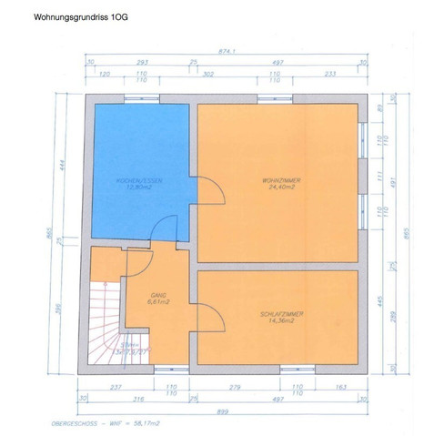 4 Zimmer-Maisonettewohnung in zentraler Lage