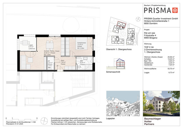 Ruhige 2-Zimmer-Wohnung