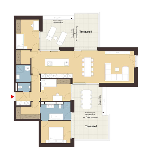 4-Zimmer-Dachgeschosswohnung mit Penthouse-Charakter | Top 23