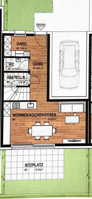 Dornbirn: Modernes 4-Zimmer-Reihenhaus in Massivbauweise mit Garten, Terrasse und Garage