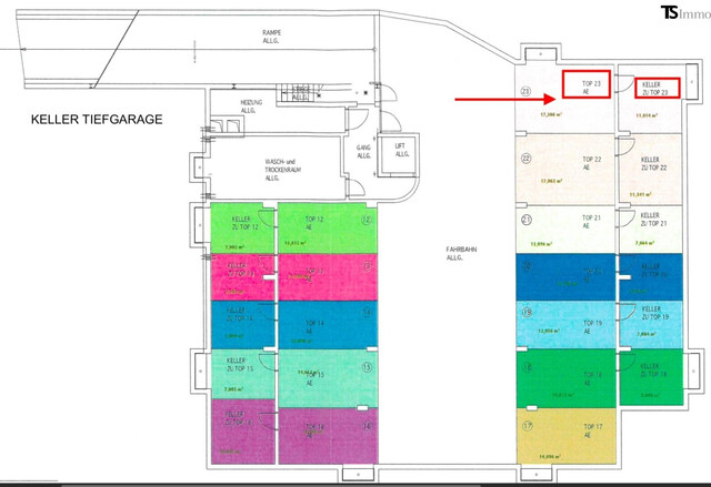 Lustenau: 2-Zimmer-Terrassenwohnung ca. 50 m2 mit Terrasse ca. 15 m2 – ruhige Lage, Lift